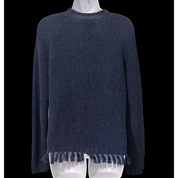 Koret City Blues Womens Embroidered  Patches Floral Sweater Size M Blue Knit - Picture 7 of 13